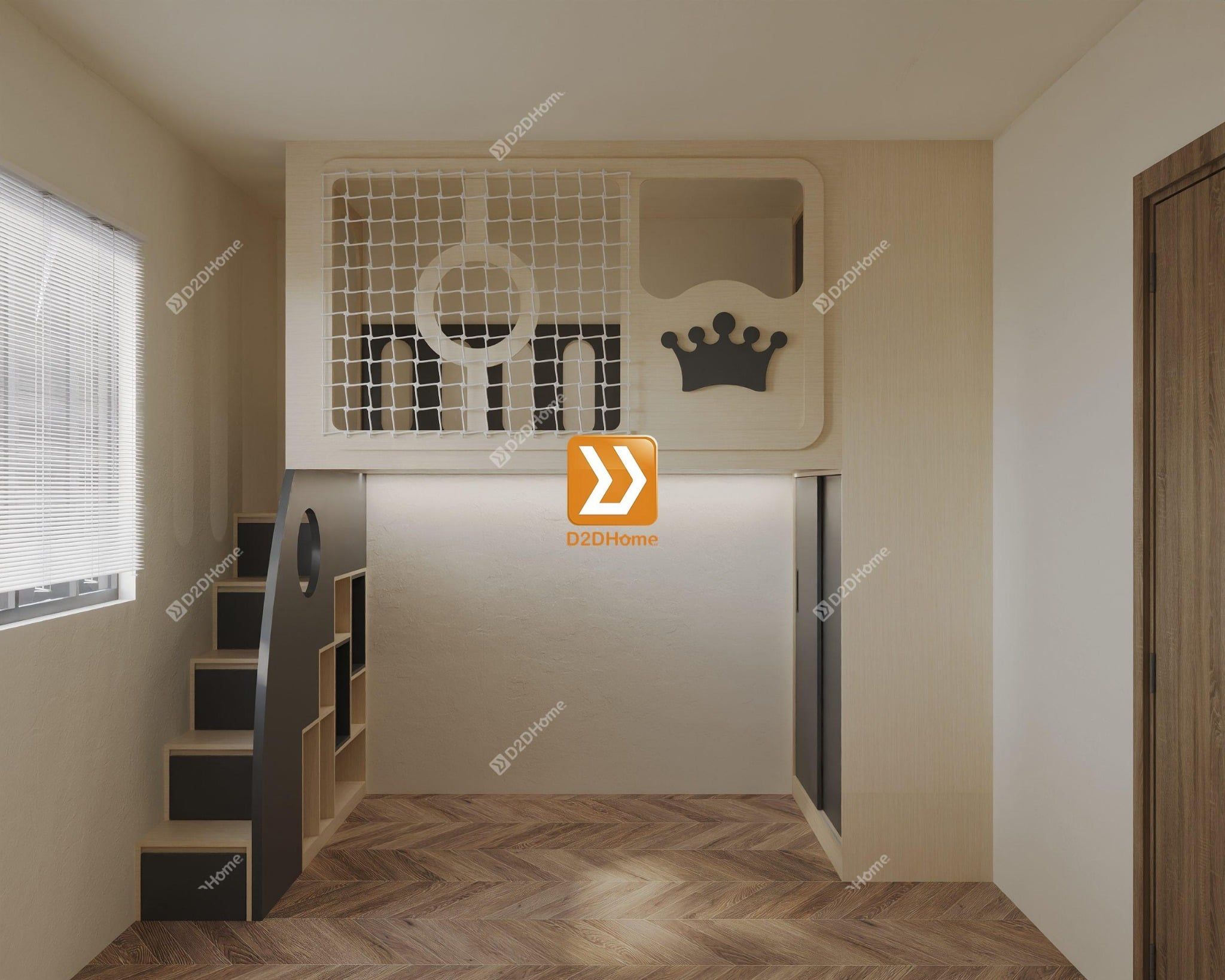 Giường tầng cho 1 bé GT1B.02