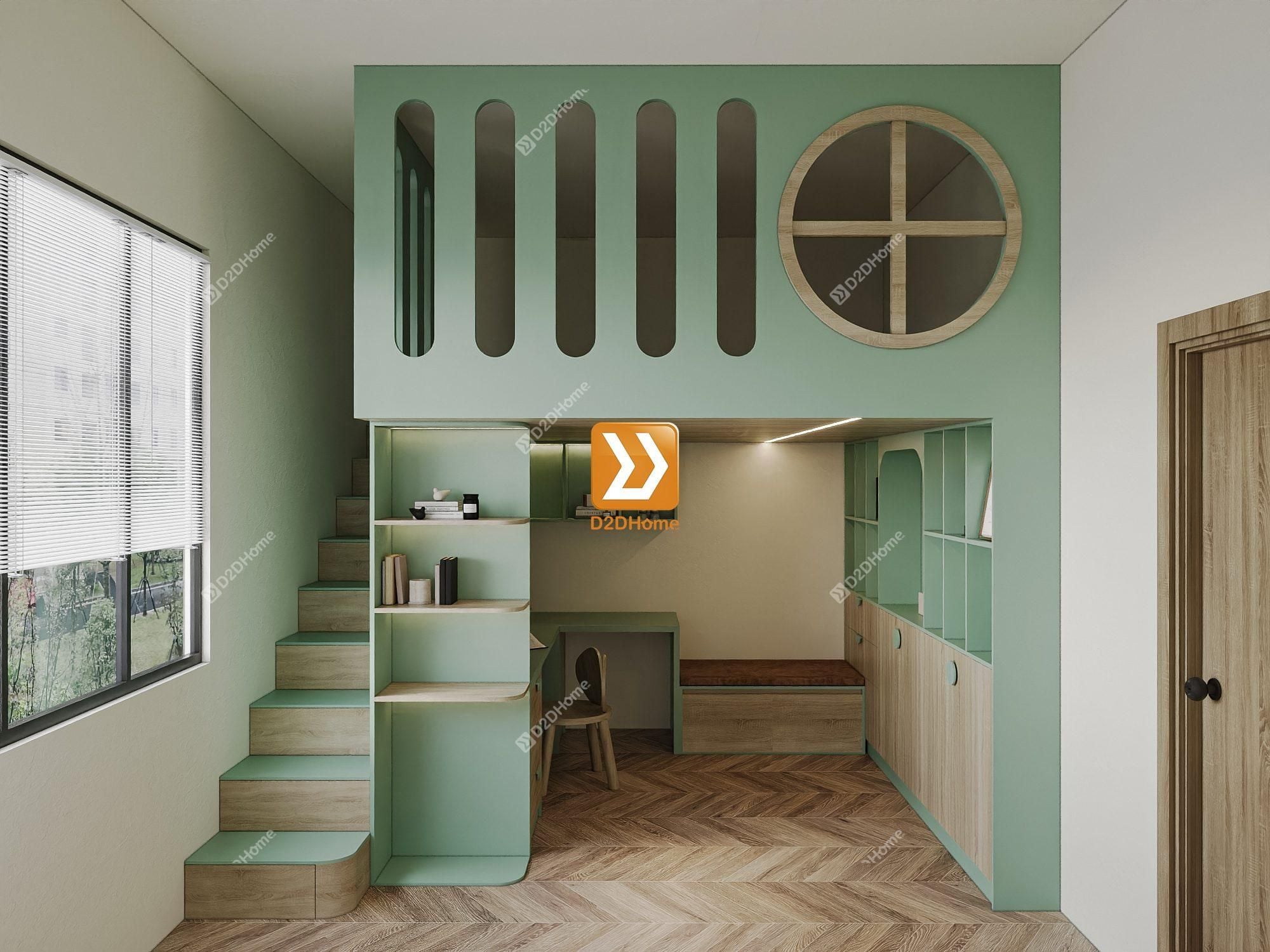 Giường tầng cho 1 bé GT1B.03