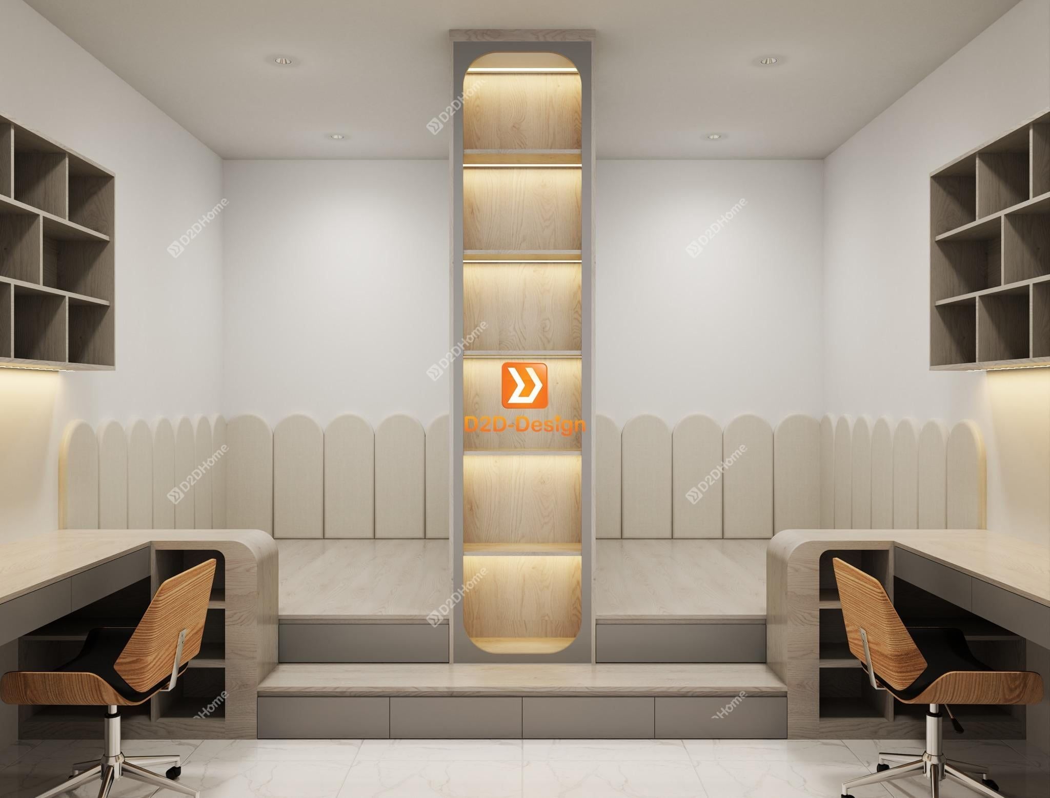 Hệ giường tủ đối xứng cho 2 bé nhà anh Huỳnh Vương