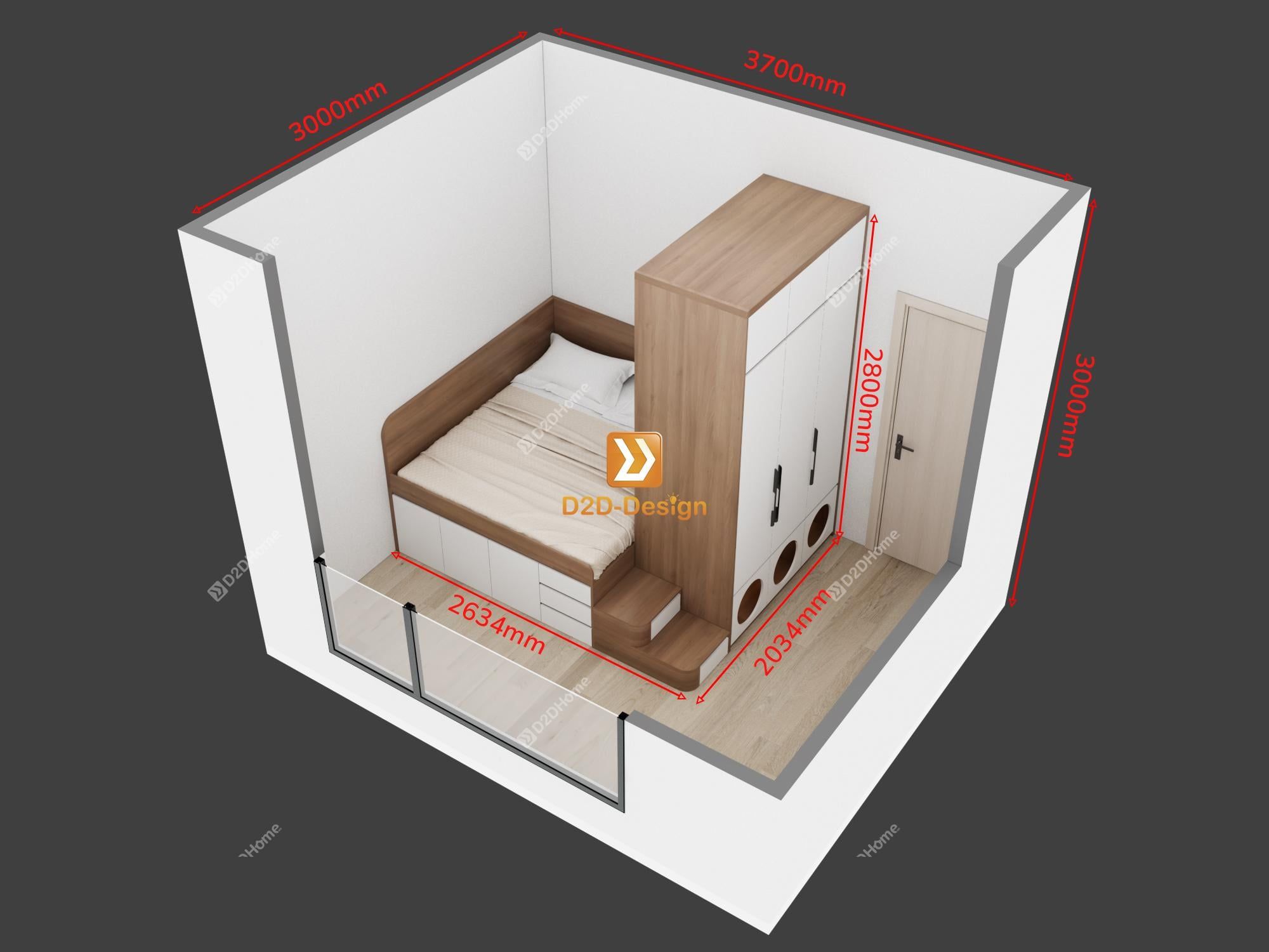 Phòng ngủ căn hộ PNCH.03