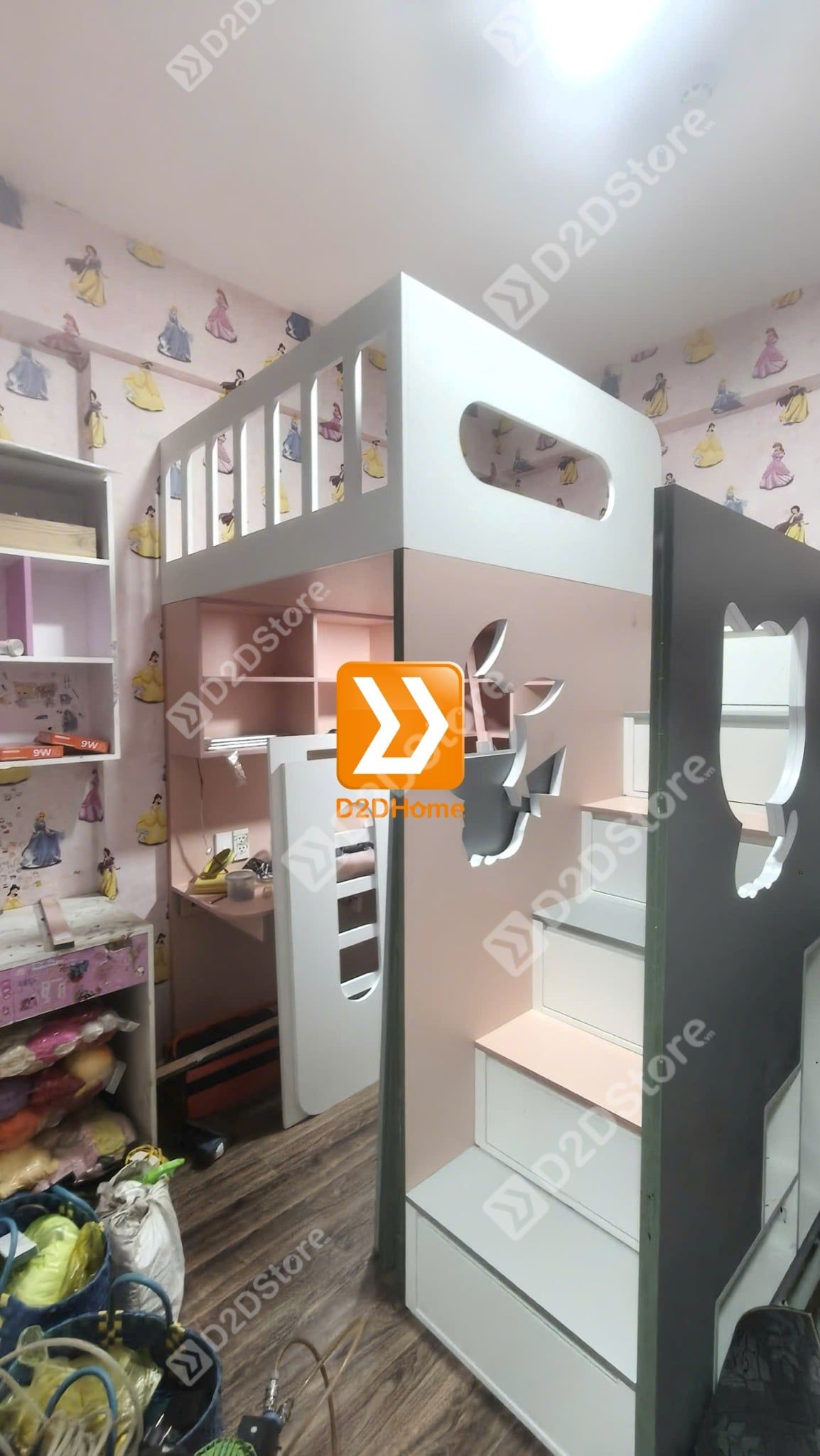  Phòng ngủ giường tầng cho 2 bé trai và gái nhà chị Trinh Lưu 