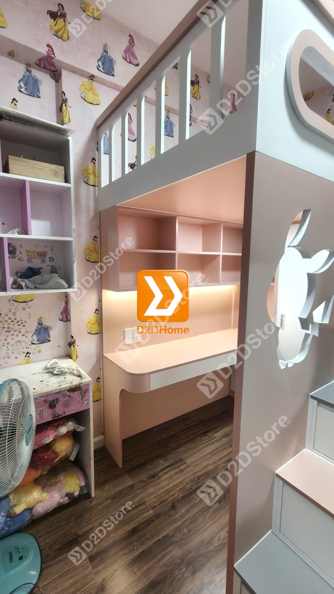  Phòng ngủ giường tầng cho 2 bé trai và gái nhà chị Trinh Lưu 