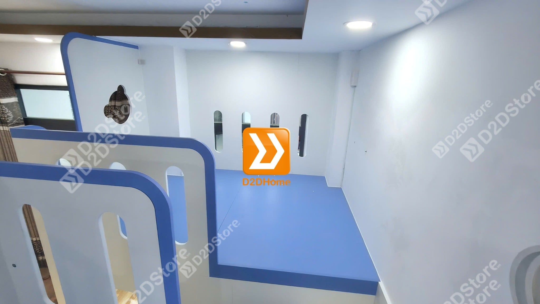  Phòng ngủ giường tầng cho bố mẹ và 2 bé trai nhà chị Linh Neo 