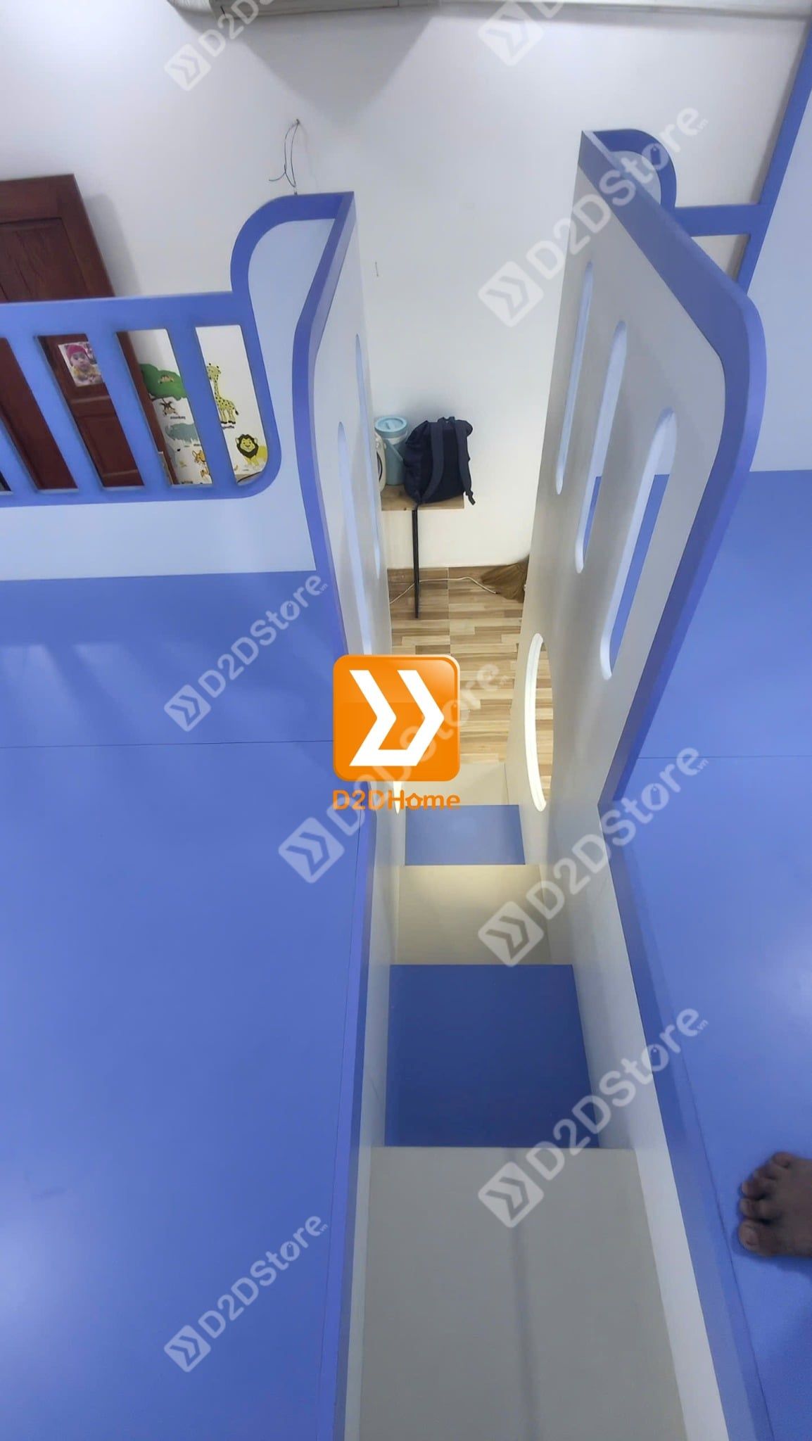  Phòng ngủ giường tầng cho bố mẹ và 2 bé trai nhà chị Linh Neo 