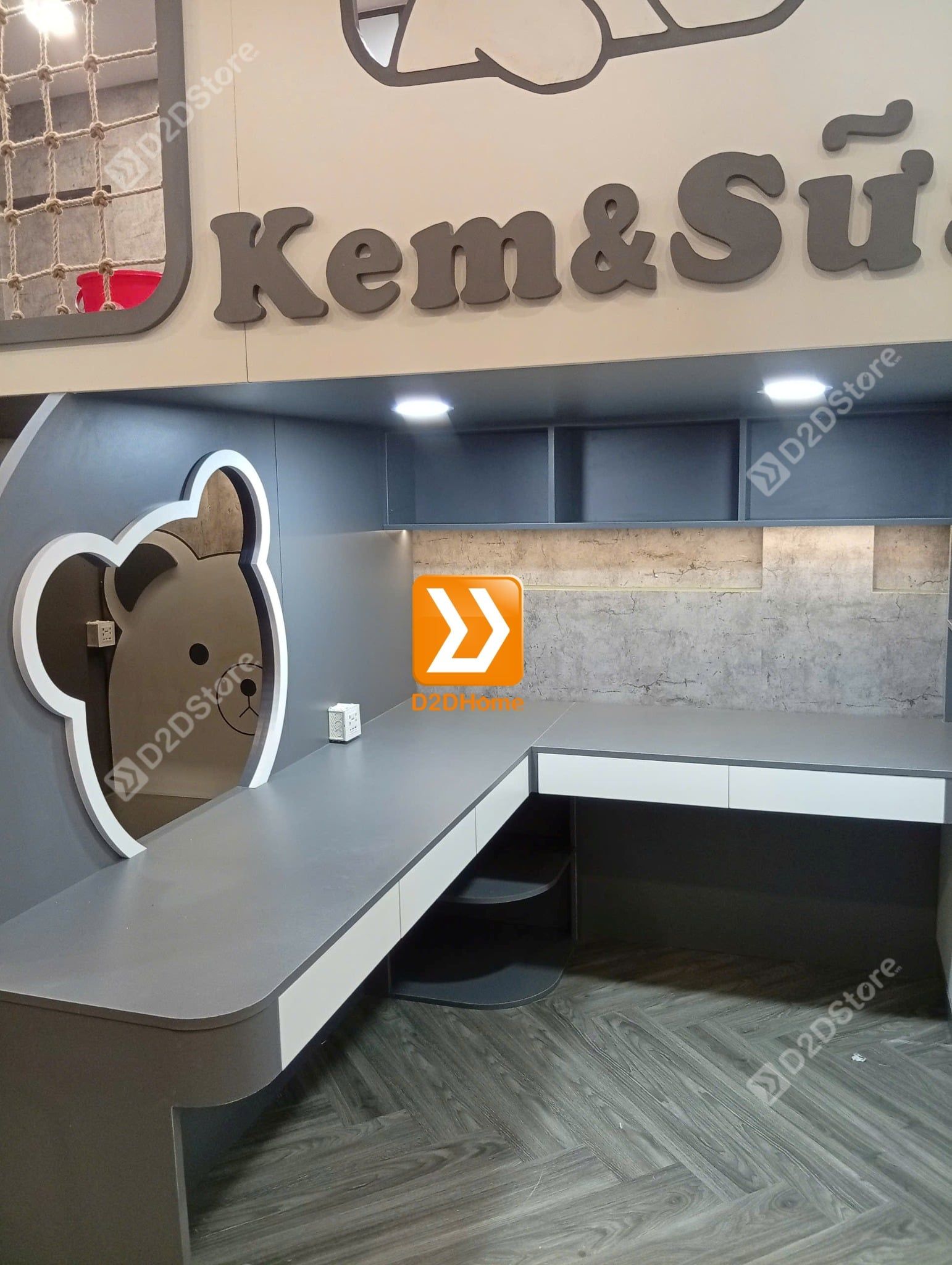  Phòng ngủ giường tầng cho 2 bé gái nhà chị Thúy Vy 