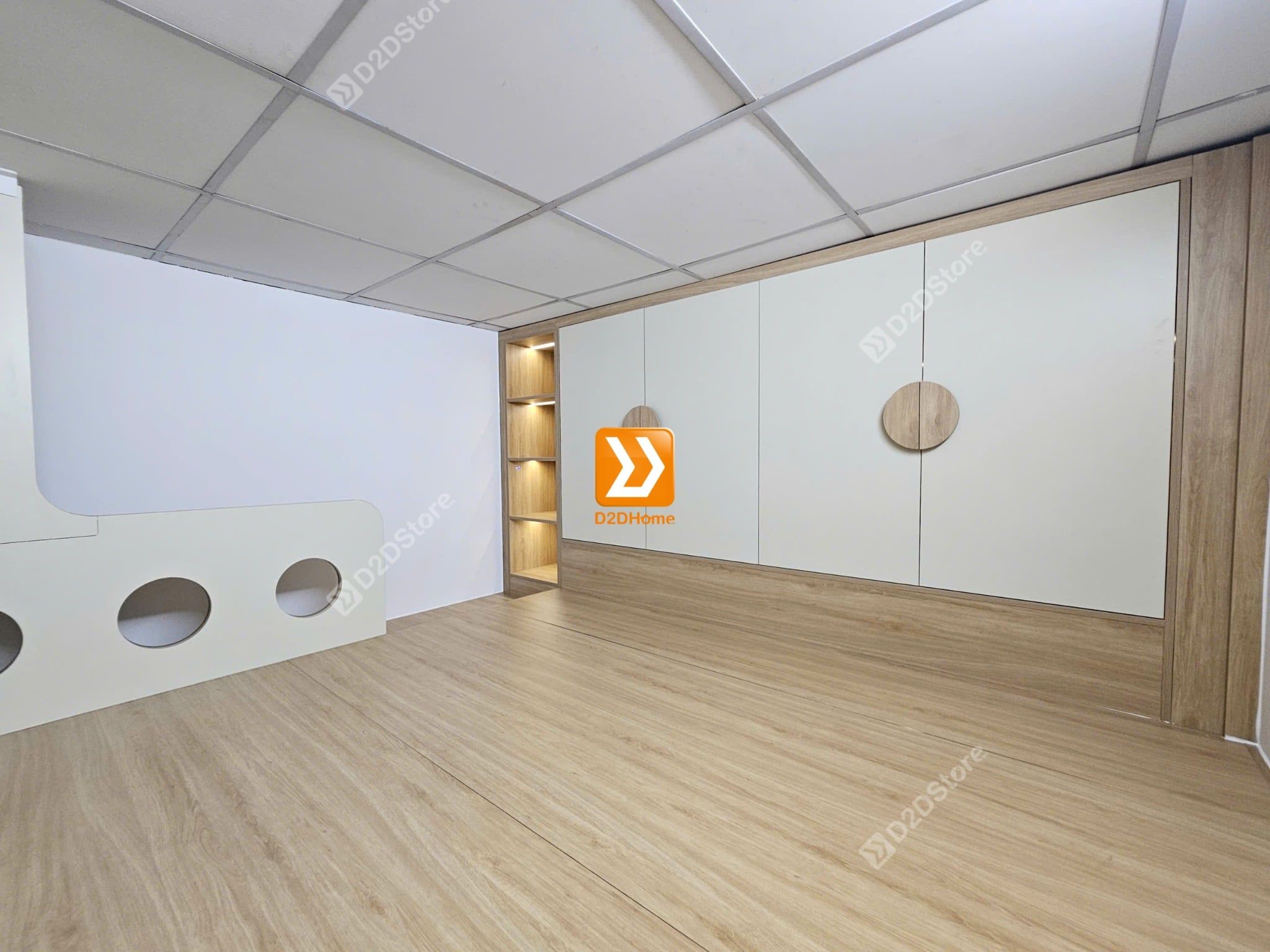  Phòng ngủ giường tầng cho bố mẹ và 1 bé trai nhà anh Phi 