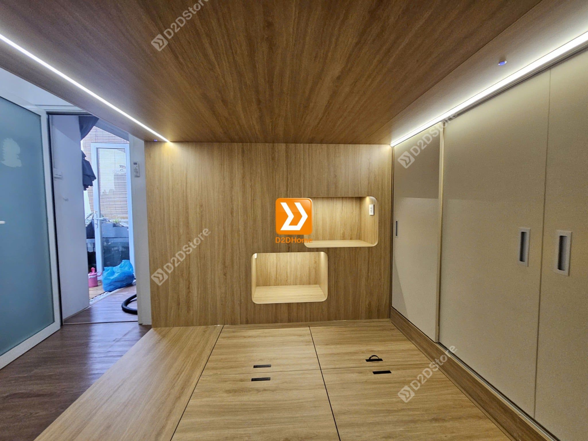  Phòng ngủ giường tầng cho bố mẹ và 1 bé trai nhà anh Phi 