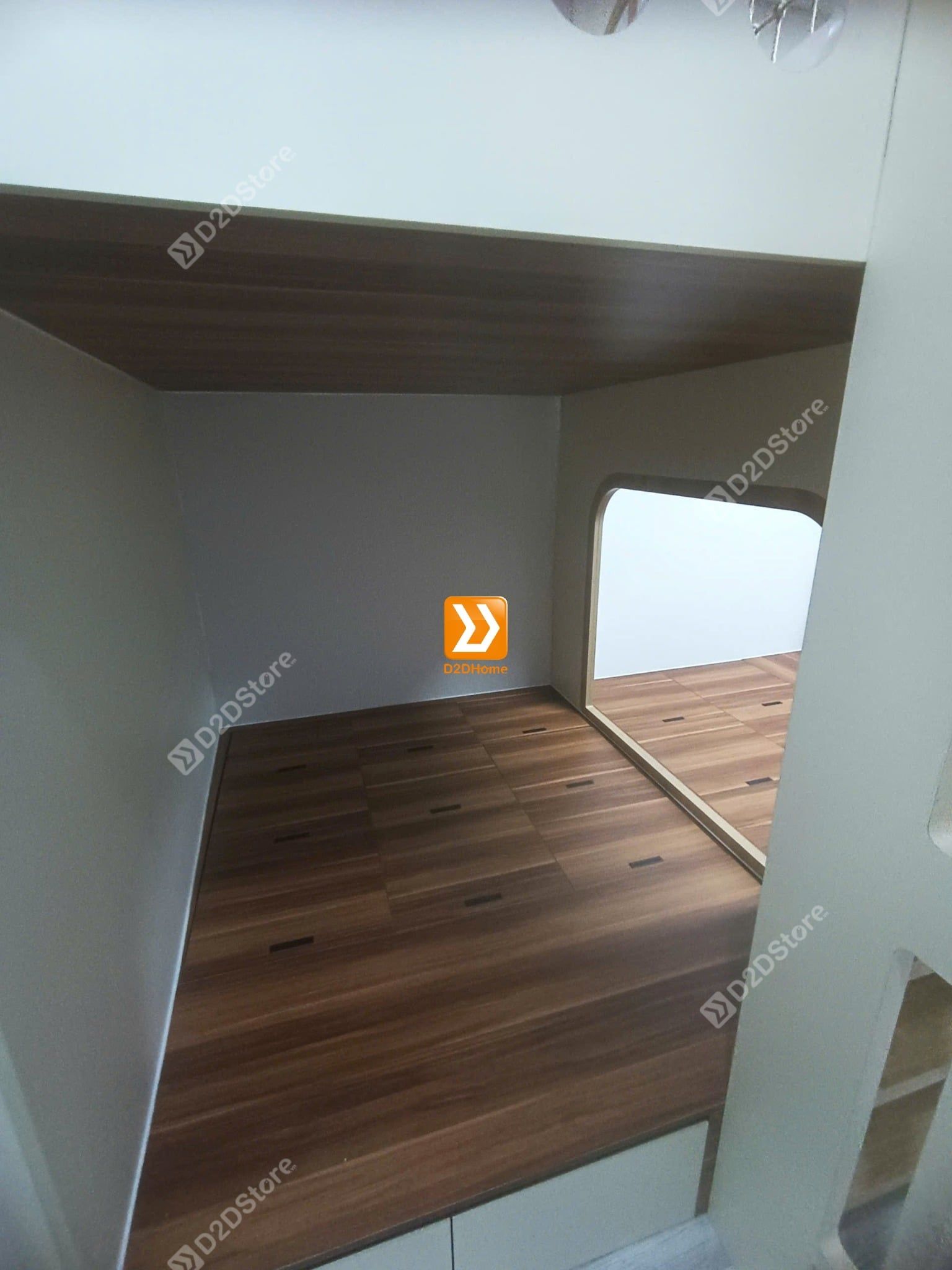  Phòng ngủ giường tầng cho bố mẹ và 2 bé trai nhà chị Lục Yến 