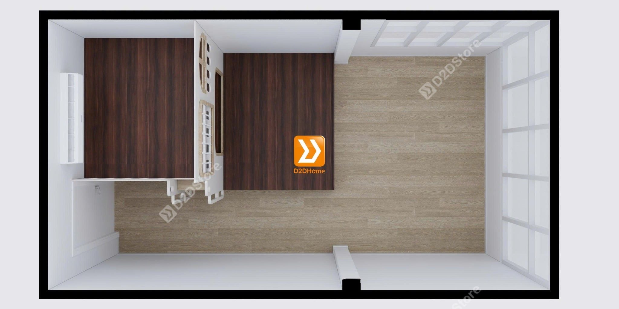  Phòng ngủ giường tầng cho bố mẹ và 2 bé trai nhà chị Lục Yến 