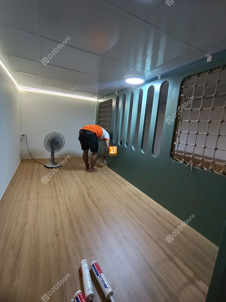 Phòng ngủ giường tầng cho 2 bé trai nhà chị Tuyền