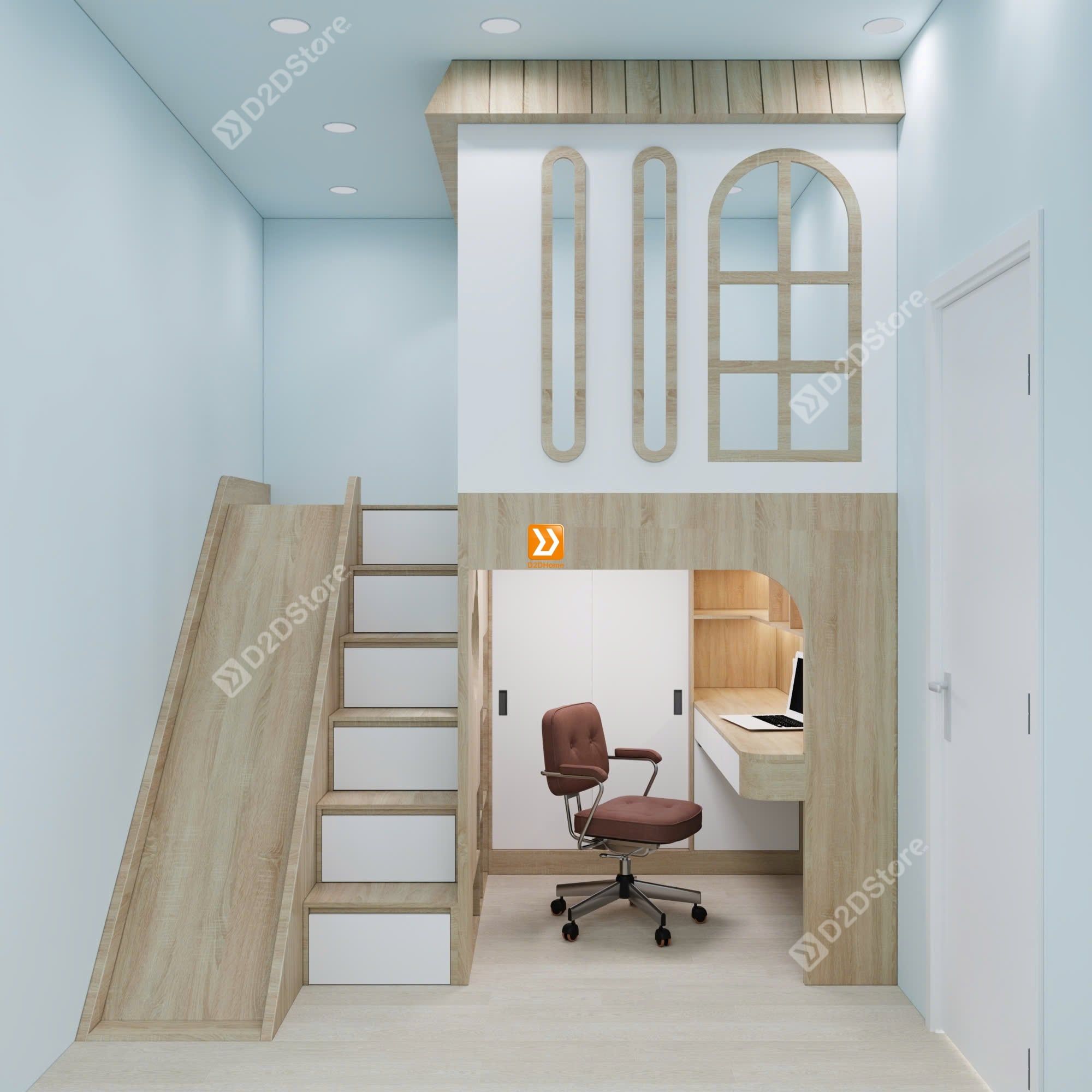 Phòng ngủ 1 bé gái nhà chị Bạch Tuyết