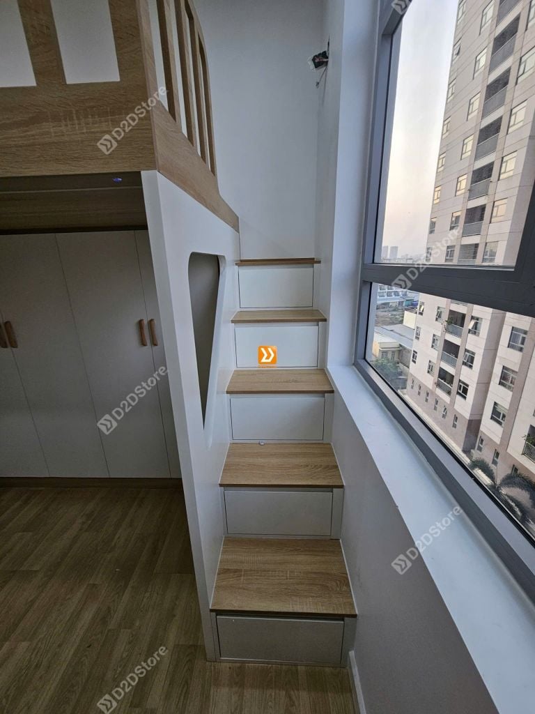 Phòng ngủ giường tầng 1 bé gái nhà chị Thanh Thùy