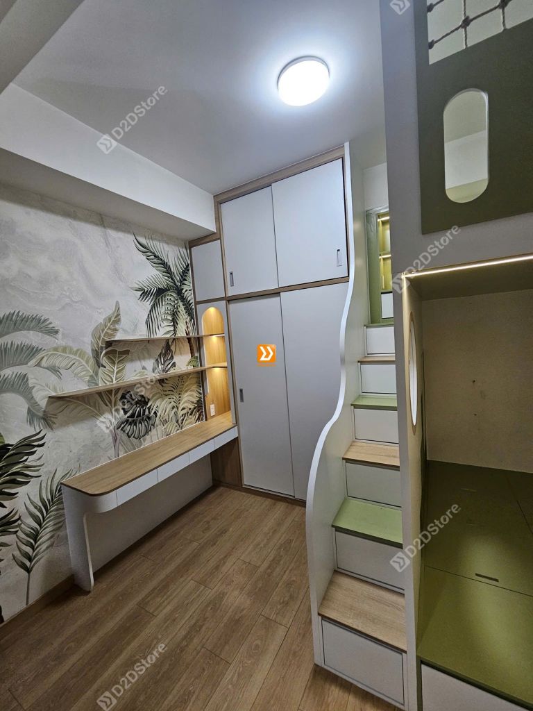Phòng ngủ giường tầng cho 2 bé trai nhà anh Dũng