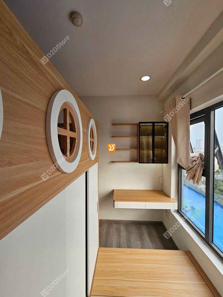 Phòng ngủ giường tầng cho 1 bé trai và 1 bé gái nhà anh Hà Trần