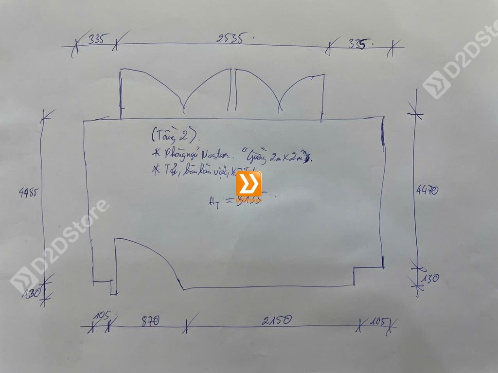 Phòng ngủ giường tầng cho 1 bé trai và 1 bé gái nhà chị Merry