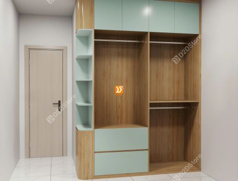 Phòng ngủ giường tầng cho 1 bé gái ngủ cùng bà nhà chị Nguyễn Kiều