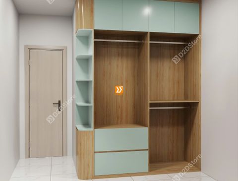 Phòng ngủ giường tầng cho 1 bé gái ngủ cùng bà nhà chị Nguyễn Kiều