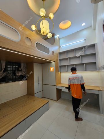 Phòng ngủ giường tầng cho 2 bé trai nhà anh Nguyên Trần
