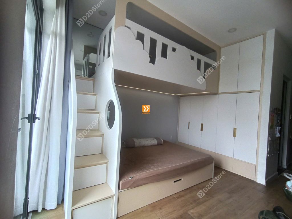 Phòng ngủ giường tầng cho bố mẹ và 2 bé nhà chị Phương Huỳnh - Ảnh 14