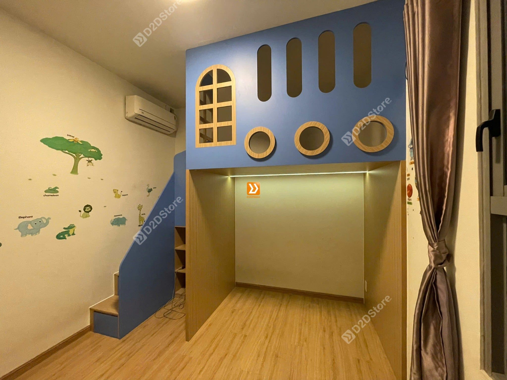 Phòng ngủ giường tầng cho 1 bé trai nhà anh Trinh Con