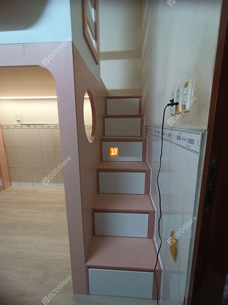 Phòng ngủ giường tầng cho 1 bé gái nhà chị Tâm Tâm