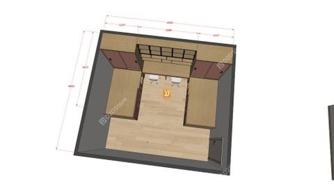 Hệ giường tủ đối xứng cho 2 bé gái nhà chị Kiều Võ