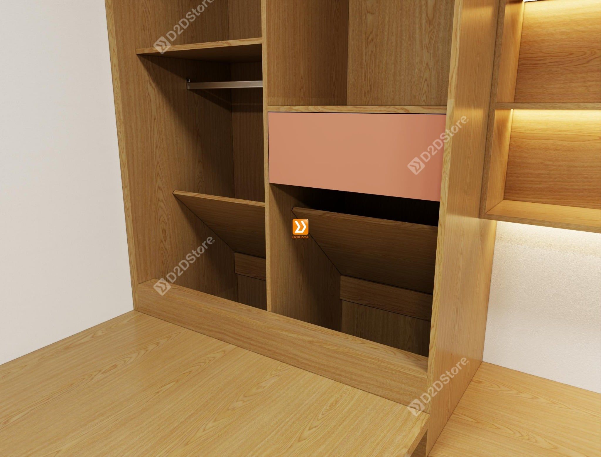  Hệ giường tủ đối xứng cho 2 bé gái nhà chị Kiều Võ 