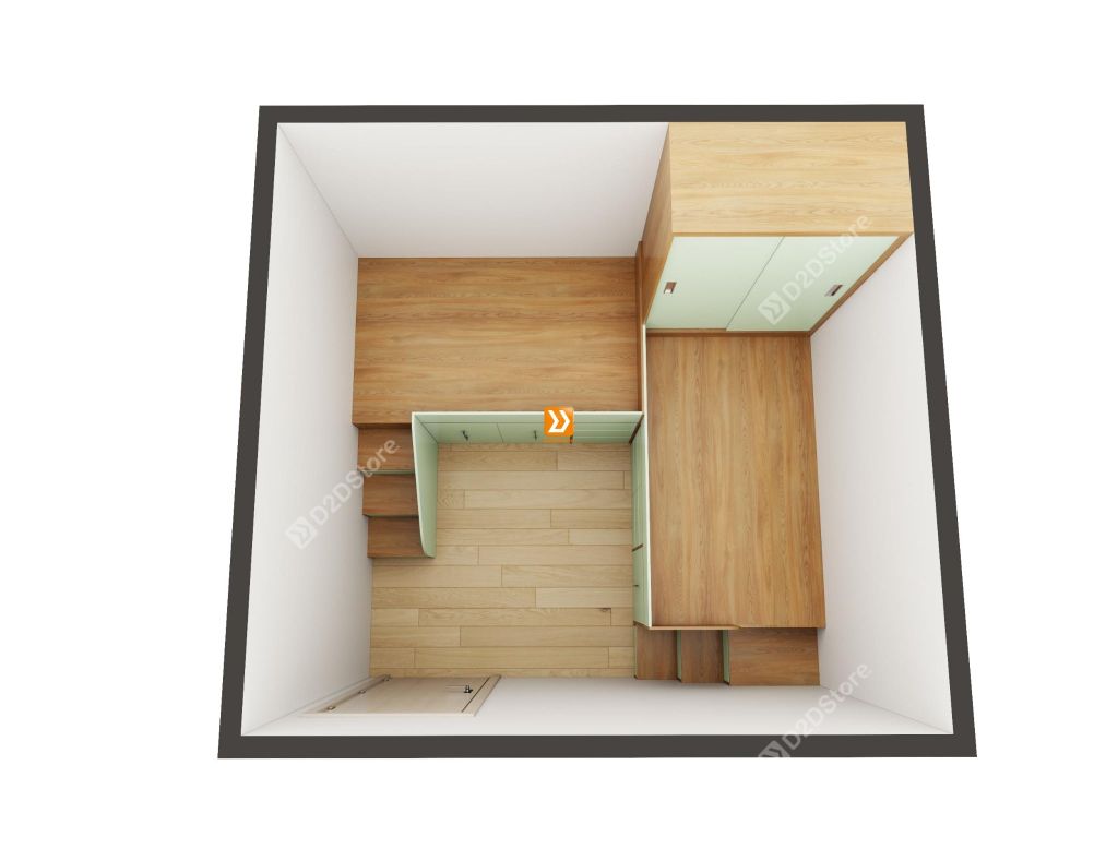 Hệ giường tủ đối xứng cho 2 bé trai nhà anh Vũ - Ảnh 2