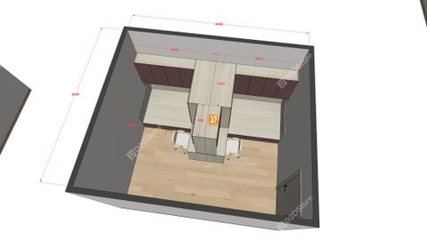 Hệ giường tủ đối xứng cho 2 bé nhà anh Duy Võ