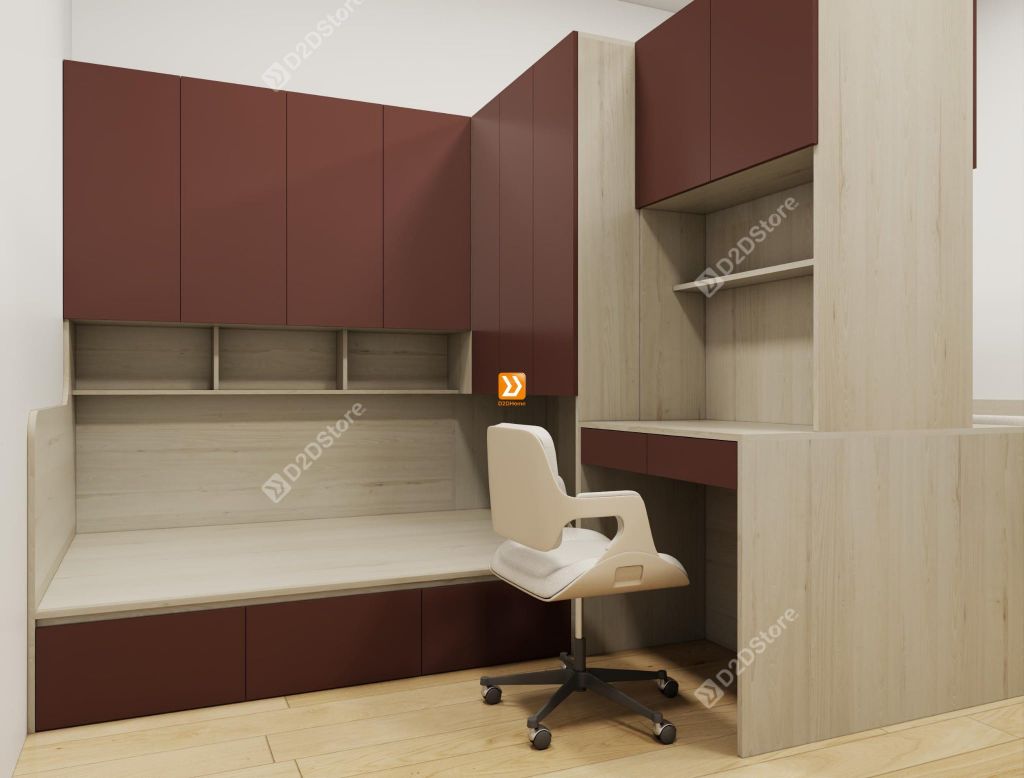 Hệ giường tủ đối xứng cho 2 bé nhà anh Duy Võ