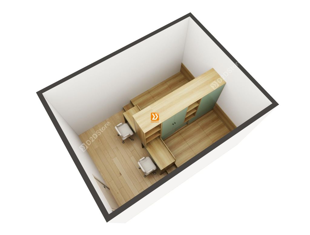 Hệ giường tủ đối xứng cho 2 bé nhà Chị Sunny