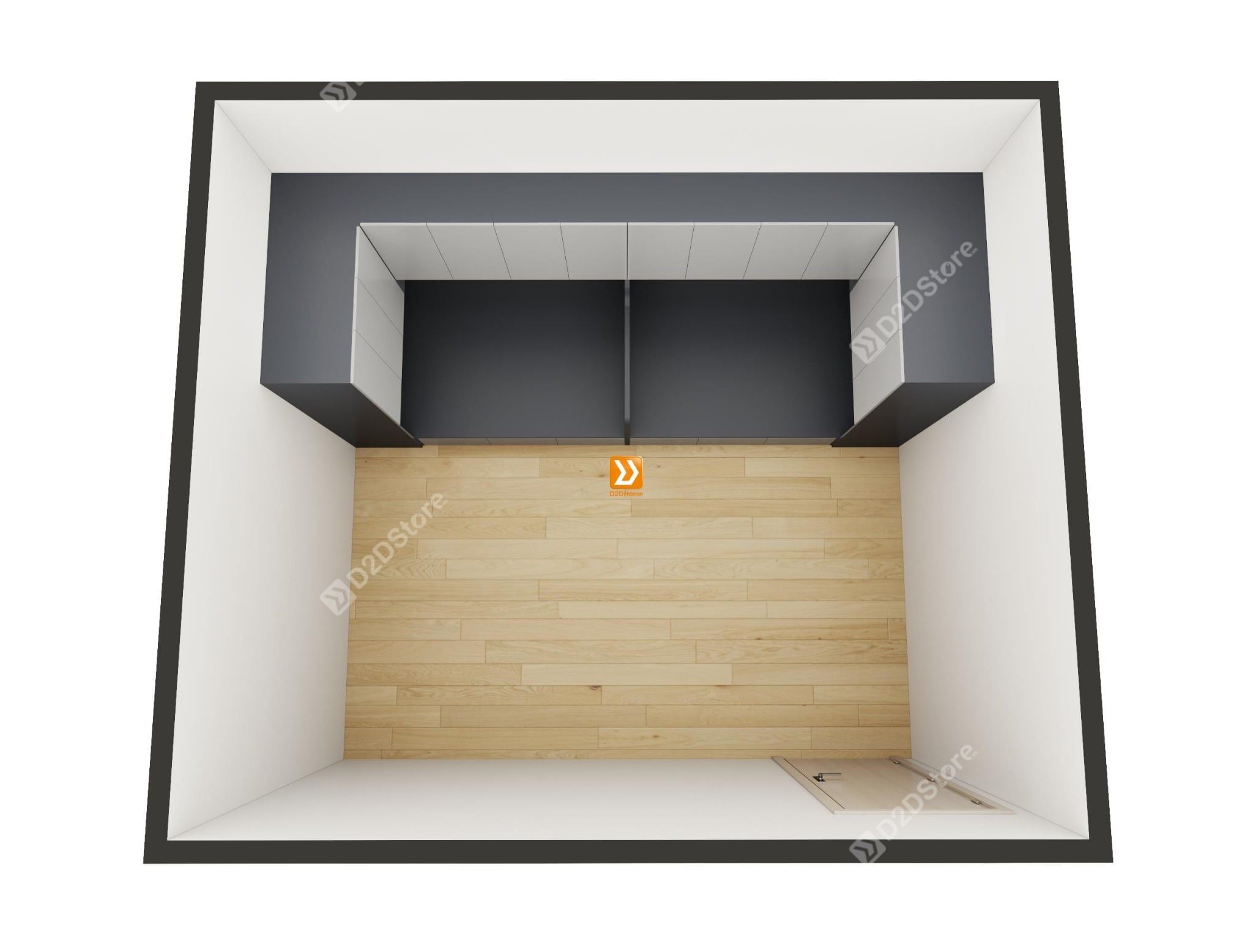  Hệ giường tủ đối xứng cho 2 bé nhà anh Lâm 