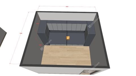 Hệ giường tủ đối xứng cho 2 bé nhà anh Lâm