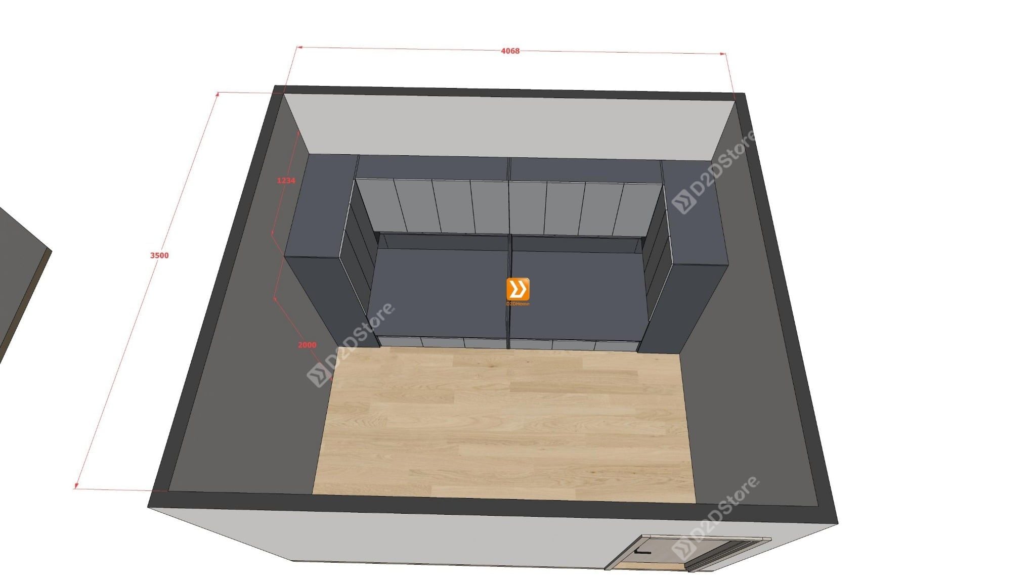  Hệ giường tủ đối xứng cho 2 bé nhà anh Lâm 