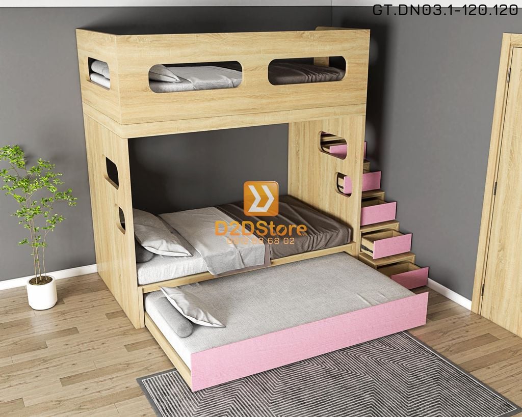 Hệ giường tầng tiêu chuẩn HGT.TC04