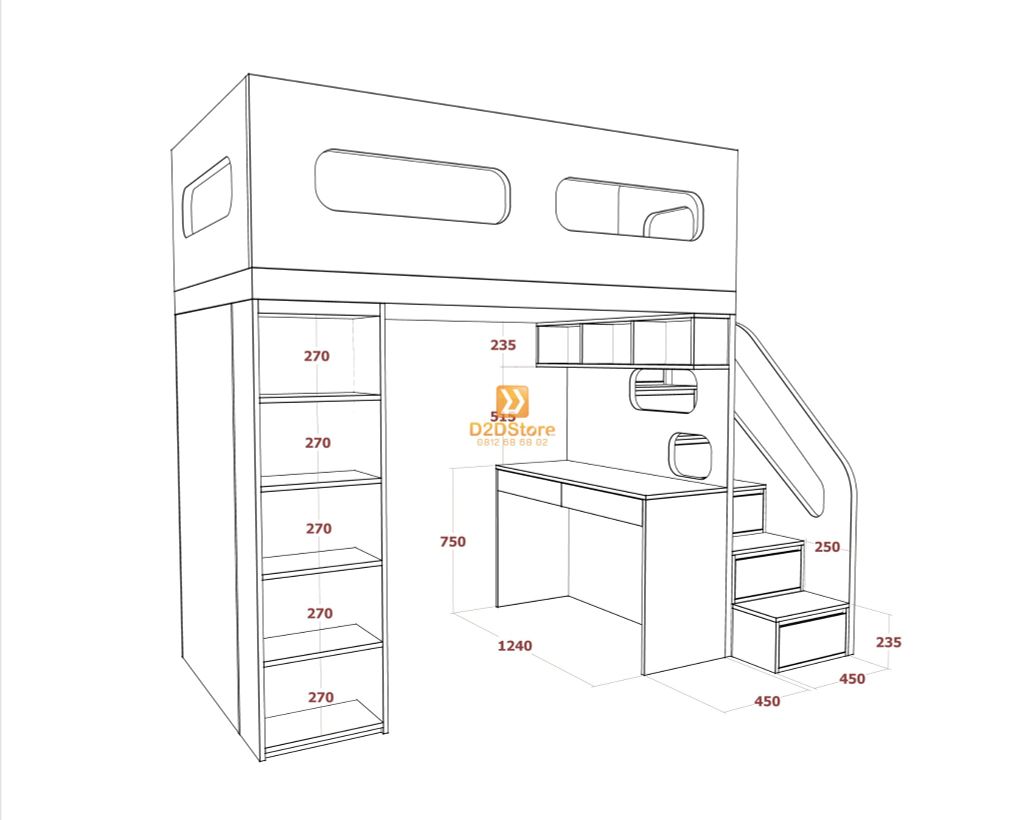 Hệ giường tầng tiêu chuẩn HGT.TC06