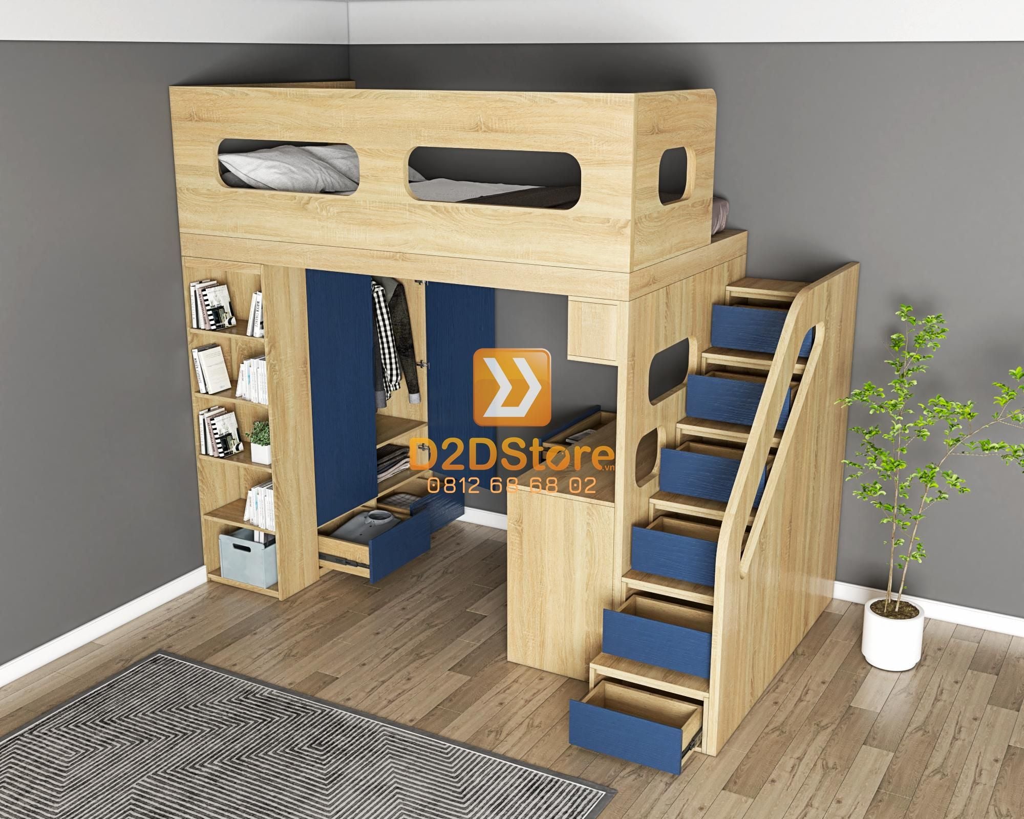 Hệ giường tầng tiêu chuẩn HGT.TC06