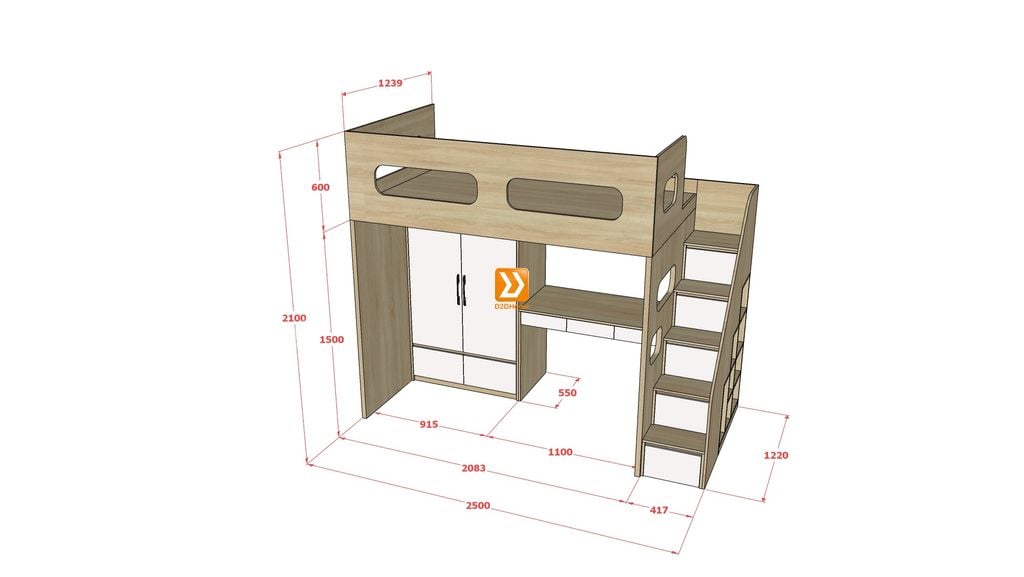 Hệ giường tầng tiêu chuẩn HGT.TC10