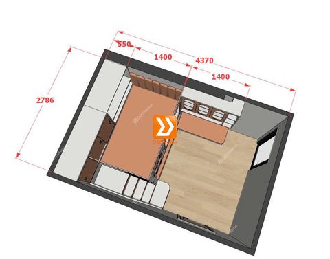 Phòng ngủ giường tầng 2 bé gái nhà anh Thành Công