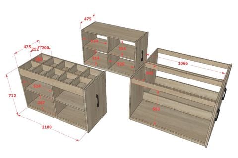 Giường đa năng nhiều tủ lưu trữ BC.GDN25