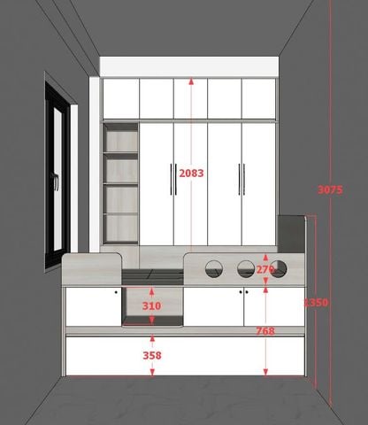Phòng ngủ cho bé với hệ giường tủ bàn kết hợp nhà chị Jia Fong