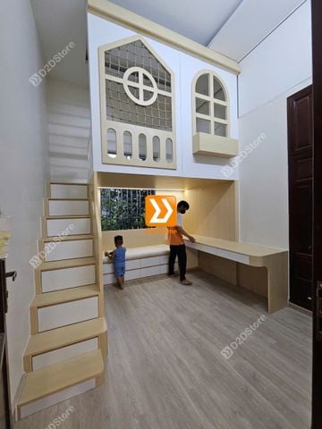 Phòng ngủ giường tầng cho bé gái nhà chị Thanh Diễm