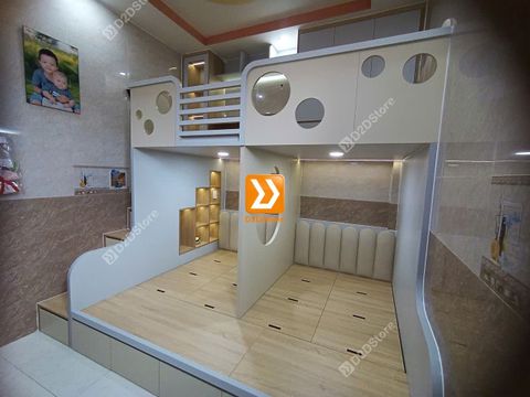 Phòng ngủ giường tầng cho 3 bé nhà chị Sang Nguyễn