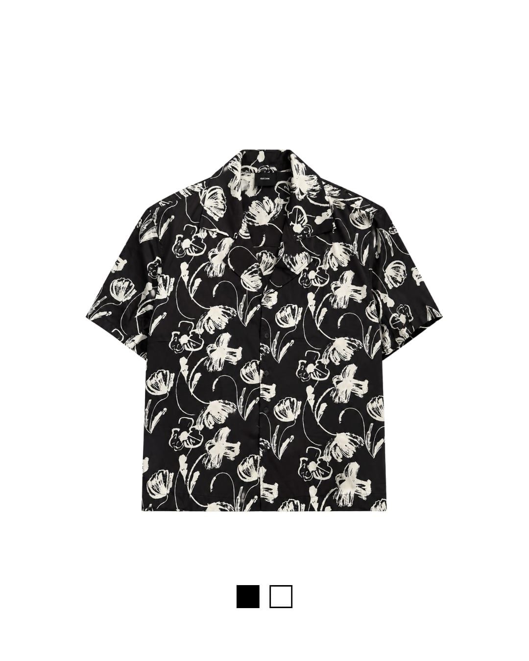  GUCOON® CUBAN SHIRT - ROSE BLACK/WHITE 