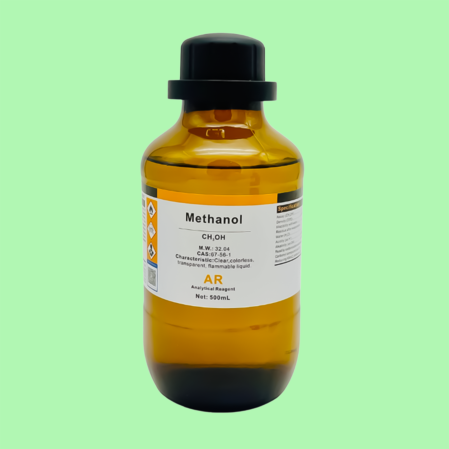  Dung môi Methanol 500ml, dạng lỏng, bay hơi nhanh, độ tinh khiết cao – thích hợp sử dụng trong phòng thí nghiệm, tẩy rửa công nghiệp và làm sạch thiết bị kỹ thuật 