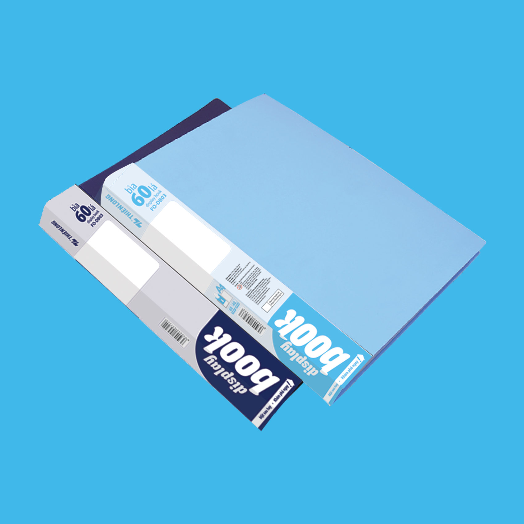  Bìa 60 lá A4 Thiên Long FO-DB03, chất liệu nhựa dẻo trong suốt, bền đẹp, gồm 60 lá tiện lợi để lưu trữ nhiều tài liệu, giúp sắp xếp giấy tờ gọn gàng, dễ dàng tra cứu, phù hợp cho học sinh, sinh viên và nhân viên văn phòng 