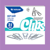  Kẹp giấy Thiên Long 31mm FO-PAC02 được làm từ thép carbon chắc chắn, phủ sơn tĩnh điện bền màu giúp chống gỉ sét và tăng độ bền trong quá trình sử dụng 