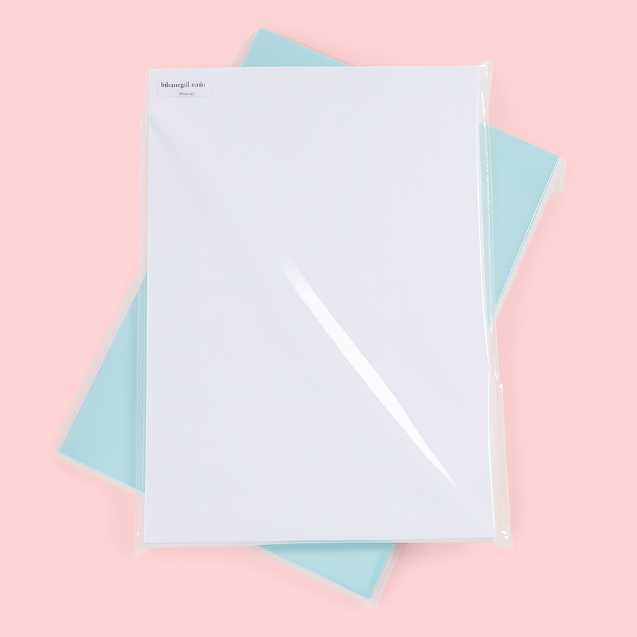  Giấy decal A4 đế xanh, bề mặt trắng láng, bám mực tốt, lớp keo dính chắc, dễ bóc tách – phù hợp in tem nhãn, mã vạch và ứng dụng đa dạng trong văn phòng 