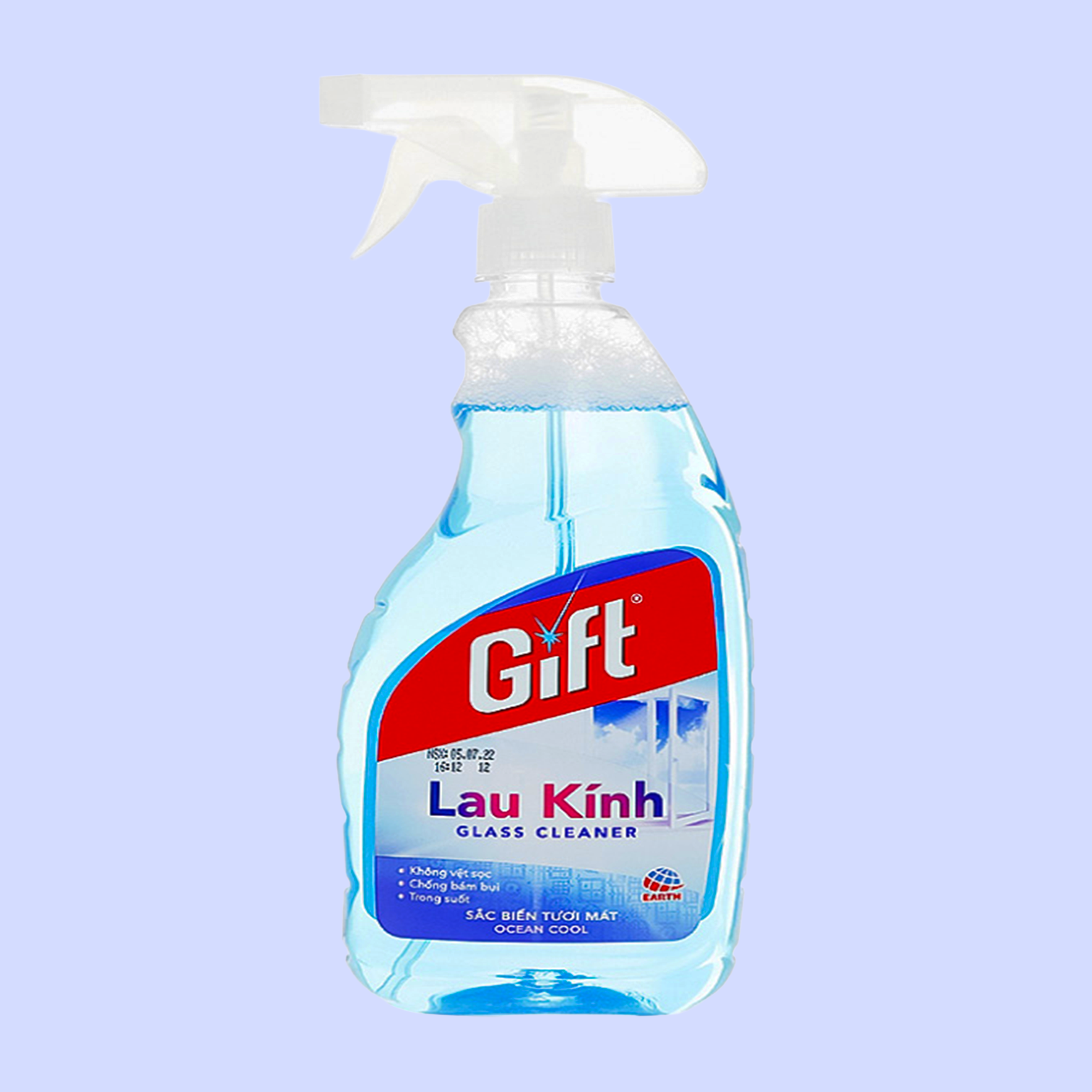  Nước lau kính Gift 540ml, làm sạch nhanh, không để lại vệt mờ, chống bám bụi hiệu quả – phù hợp lau kính, gương, mặt bàn đá và các bề mặt sáng bóng 