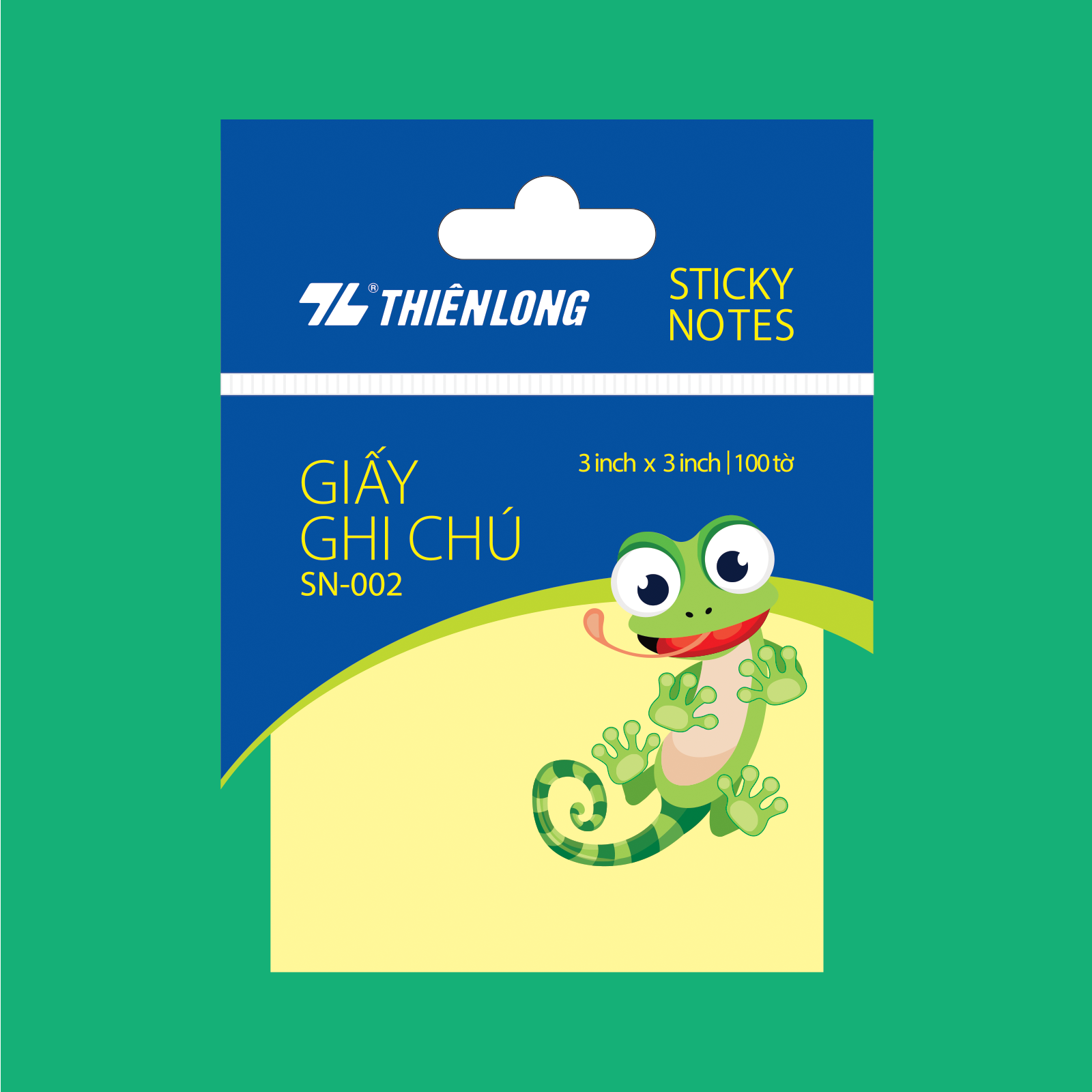  Giấy ghi chú Thiên Long Pastel SN-002, kích thước 3x3 inch, hộp 50 tờ, được làm từ giấy cao cấp, bề mặt mịn, dễ viết, màu pastel nhẹ nhàng tạo cảm giác dễ chịu và nổi bật khi sử dụng 